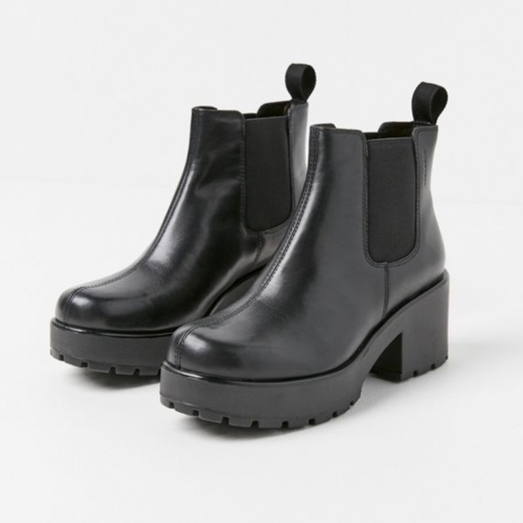 Vagabond Shoes - Vagabond Dioon Black Platform Leather Chelsea Boot Vagabond Shoes - Vagabond Dioon Black Platform Leather Chelsea Boot